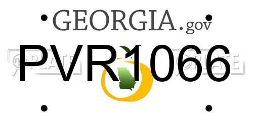 PVR1066 Georgia License Plate