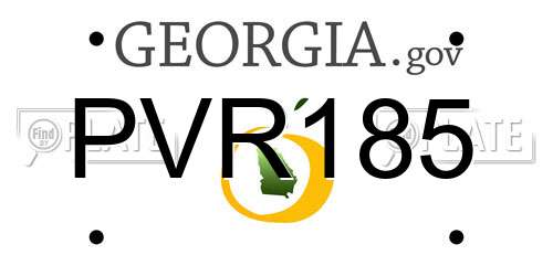 PVR185 Georgia License Plate