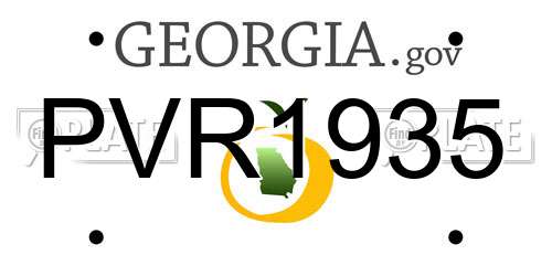 PVR1935 Georgia License Plate