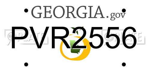PVR2556 Georgia License Plate