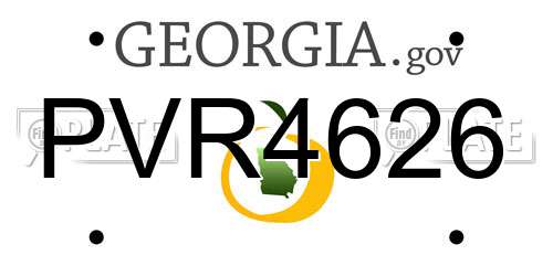 PVR4626 Georgia License Plate