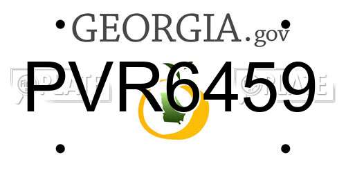 PVR6459 Georgia License Plate