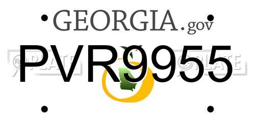 PVR9955 Georgia License Plate