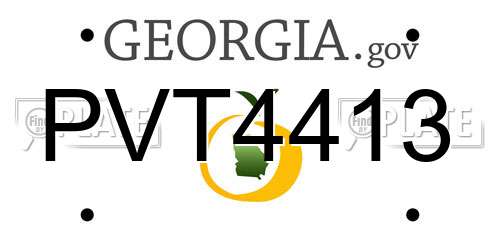 PVT4413 Georgia License Plate