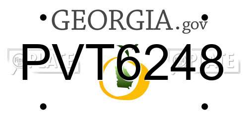 PVT6248 Georgia License Plate