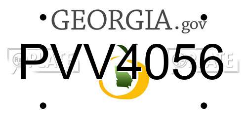 PVV4056 Georgia License Plate