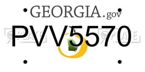 PVV5570 Georgia License Plate