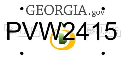 PVW2415 Georgia License Plate