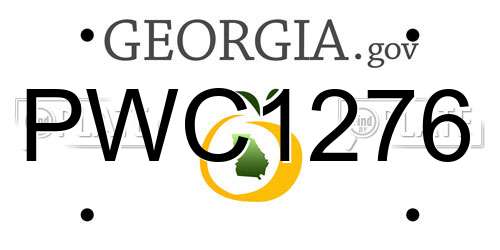 PWC1276 Georgia License Plate