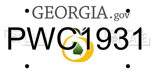 PWC1931 Georgia License Plate