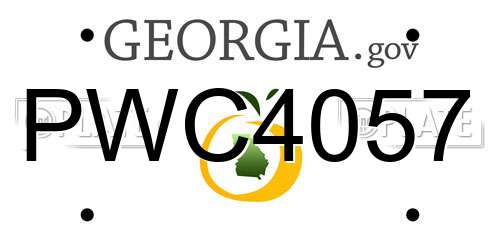 PWC4057 Georgia License Plate