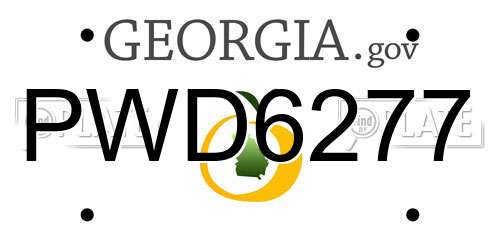 PWD6277 Georgia License Plate