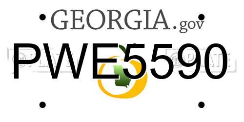 PWE5590 Georgia License Plate