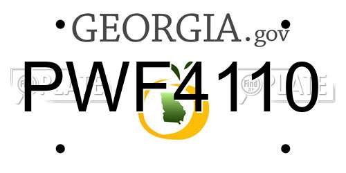 PWF4110 Georgia License Plate