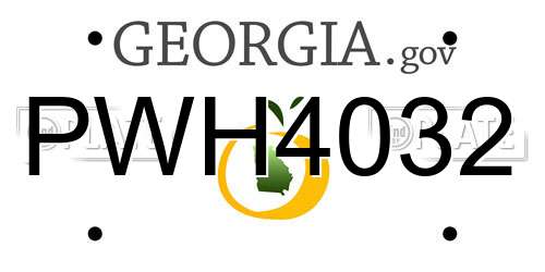 PWH4032 Georgia License Plate