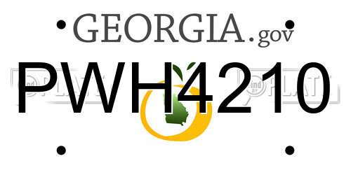 PWH4210 Georgia License Plate