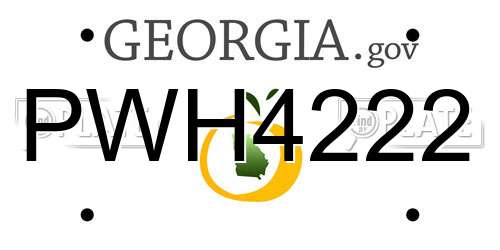 PWH4222 Georgia License Plate