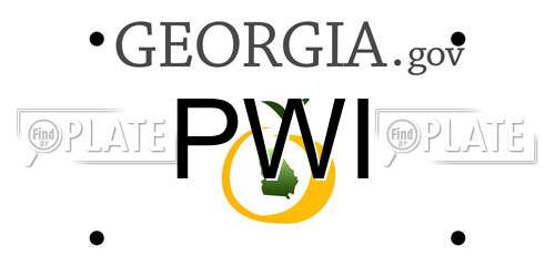 PWI Georgia License Plate