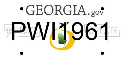 PWI1961 Georgia License Plate