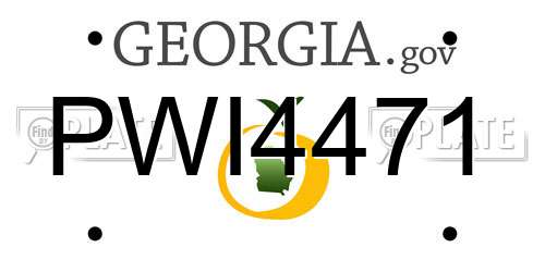 PWI4471 Georgia License Plate
