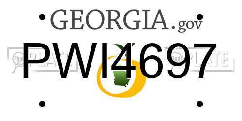 PWI4697 Georgia License Plate
