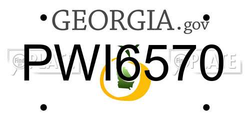 PWI6570 Georgia License Plate