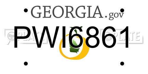 PWI6861 Georgia License Plate