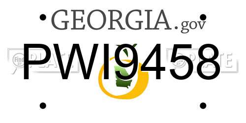 PWI9458 Georgia License Plate