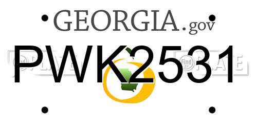 PWK2531 Georgia License Plate