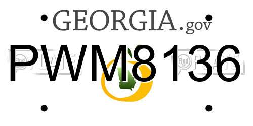 PWM8136 Georgia License Plate
