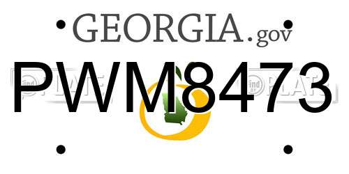 PWM8473 Georgia License Plate