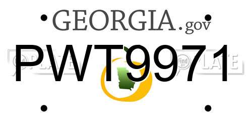 PWT9971 Georgia License Plate