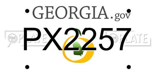 PX2257 Georgia License Plate