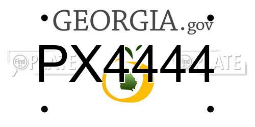 PX4444 Georgia License Plate