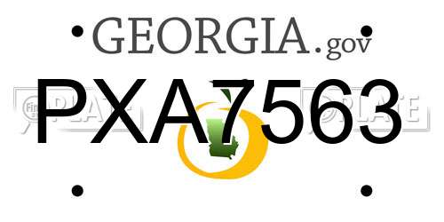 PXA7563 Georgia License Plate