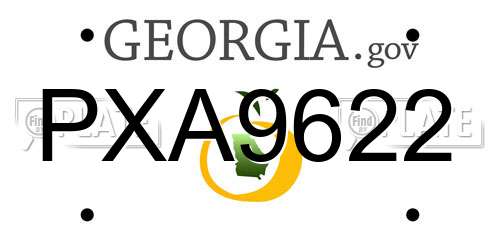 PXA9622 Georgia License Plate