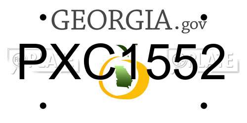 PXC1552 Georgia License Plate