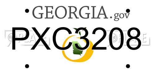 PXC3208 Georgia License Plate