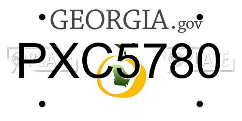 PXC5780 Georgia License Plate
