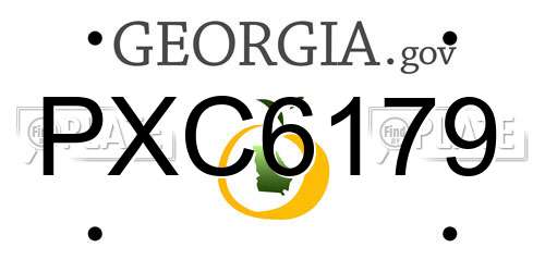 PXC6179 Georgia License Plate