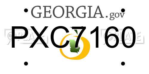 PXC7160 Georgia License Plate