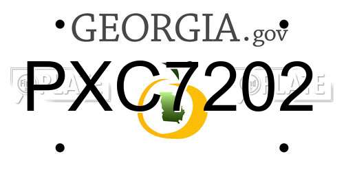 PXC7202 Georgia License Plate