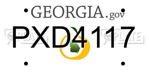 PXD4117 Georgia License Plate