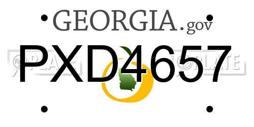 PXD4657 Georgia License Plate