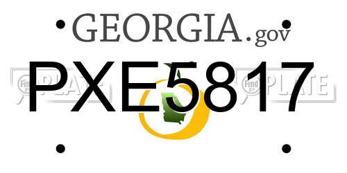 PXE5817 Georgia License Plate