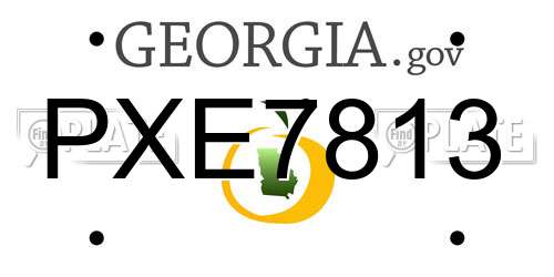PXE7813 Georgia License Plate