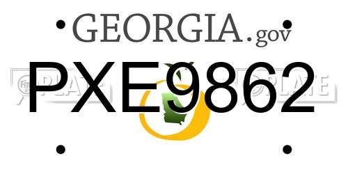 PXE9862 Georgia License Plate