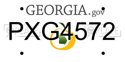 PXG4572 Georgia License Plate