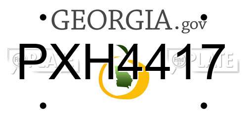 PXH4417 Georgia License Plate