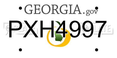 PXH4997 Georgia License Plate